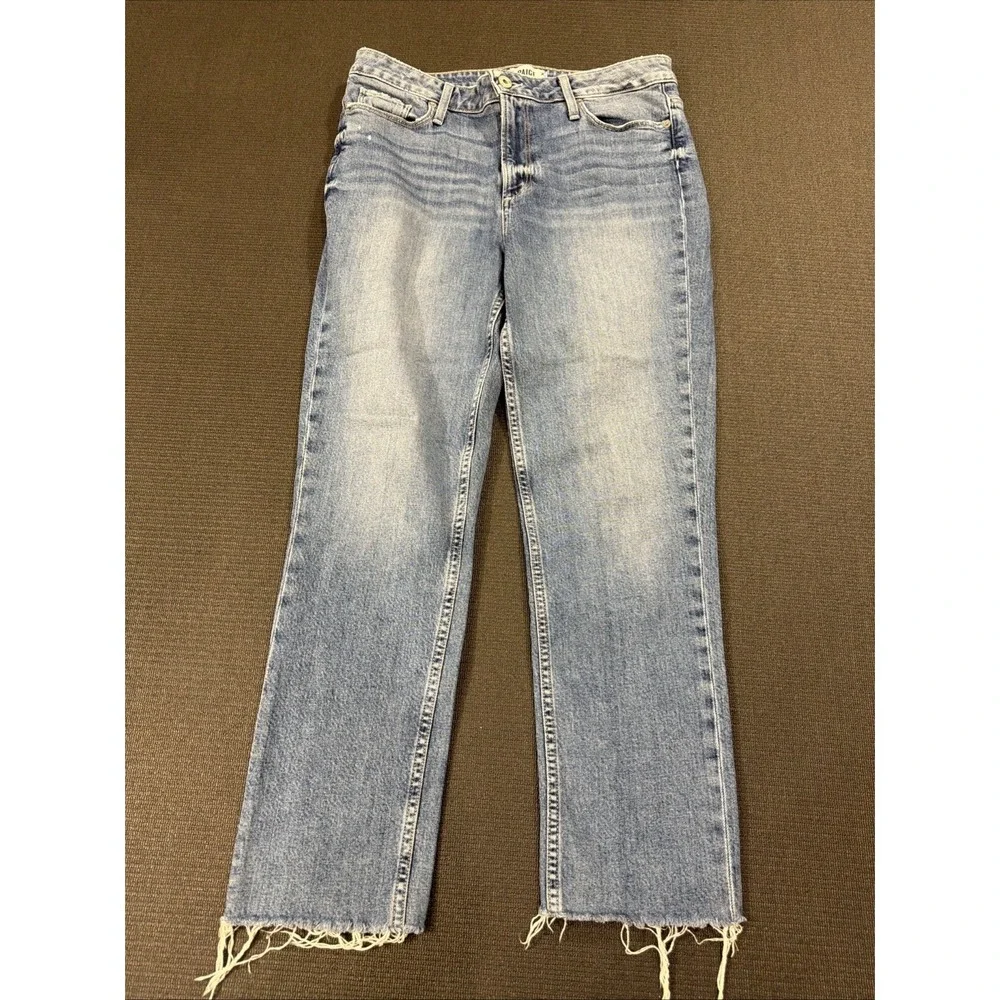 Paige Jeans womens 31 Blue Hoxton Slim Light Wash‎ Stretch High Rise Ankle